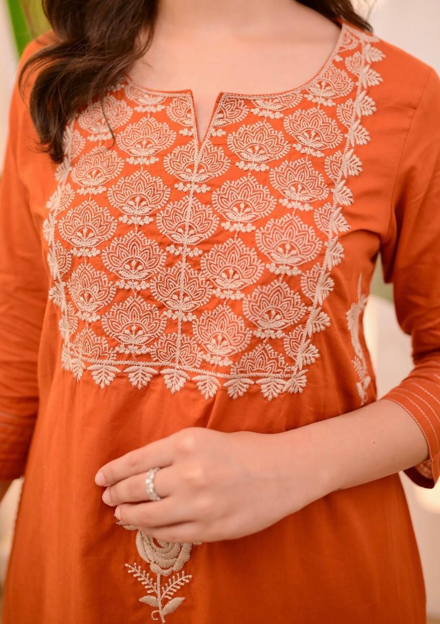 Maverick Fusion Embroidery Kurti Set